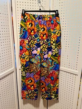Truth NYC Multicolor Floral Elastic Waist Pull - On Pants Women's Size L